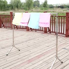 Clothes Cloth Custom Stainless Steel Showroom Clothes Hanger Stand Clothing Drying Rack Cloth