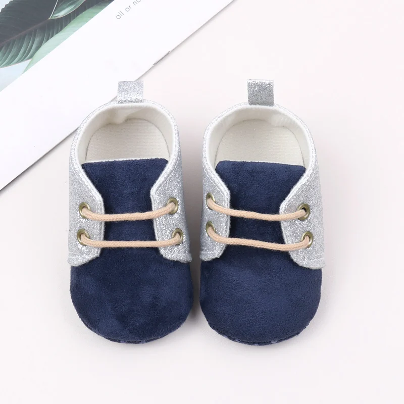 Fashional Bling Glitter PU Baby Dress Shoes for Boys Spring Season Sprint Autumn Lightweight Breathable Anti-Slip Design factory
