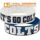 Bangles Bracelet Cheap Hot Wholesale Custom Name Bangles Football Hockey Team Logo Silicone Bracelet Bangles