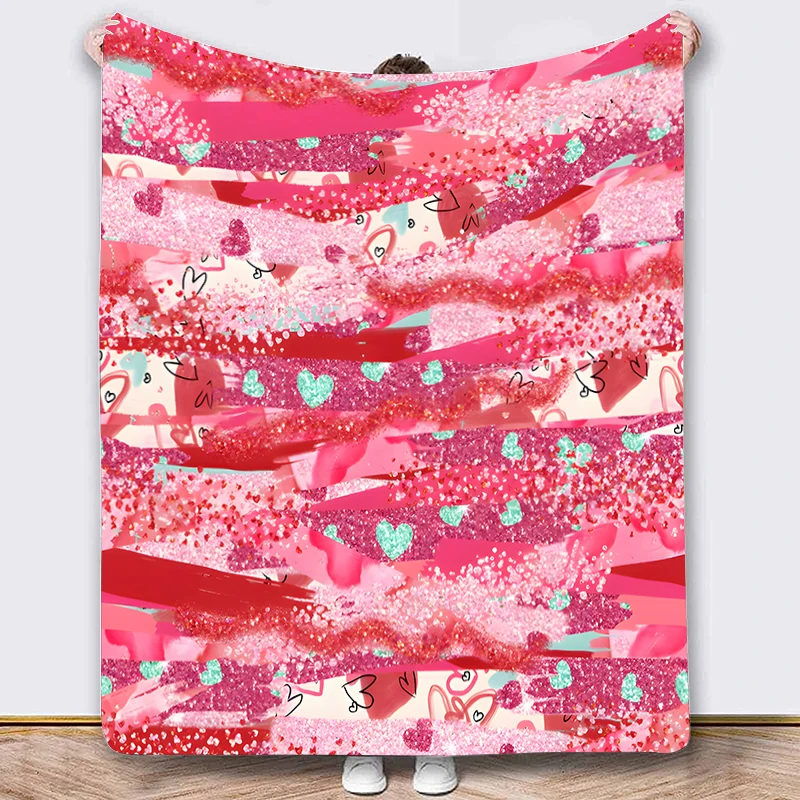 Lowest Price Wholesale Custom Valentine's Day Fleece Blanket High Quality Throw Blankets Ready To Ship