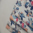 Butterfly Print Fabric Butterfly Digital Print Stretch 240gsm Knit Fabric 98% Cotton 2% Spandex