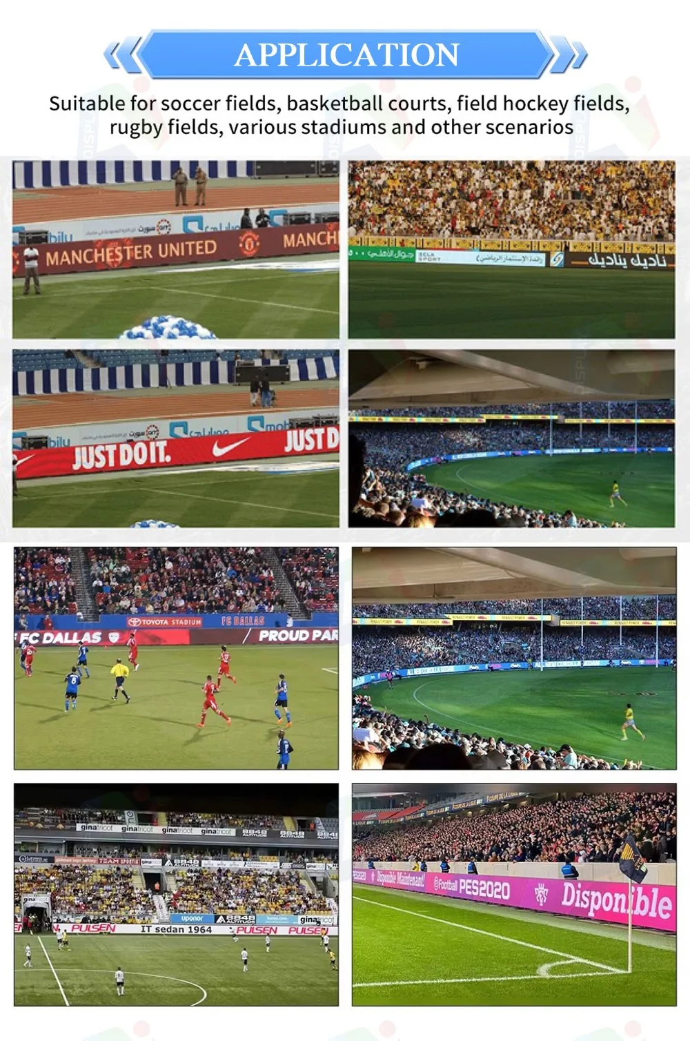 High Quality Soft Sport Arena Events Field P6-Stadium-Videos-Outdoor-LED-Display for Football LED Screen Mobile Digital Signage manufacture