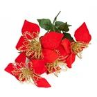 Red Wedding Artificial Red Decorative Flowers For Wedding Home Wall Fall ChristmasTree Decor Flower Decoration