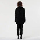 Coat 2021 Autumn And Winter New Style Black Lion Fur Plush Lapel Mid-length Coat Jacket Jacket Coat Women