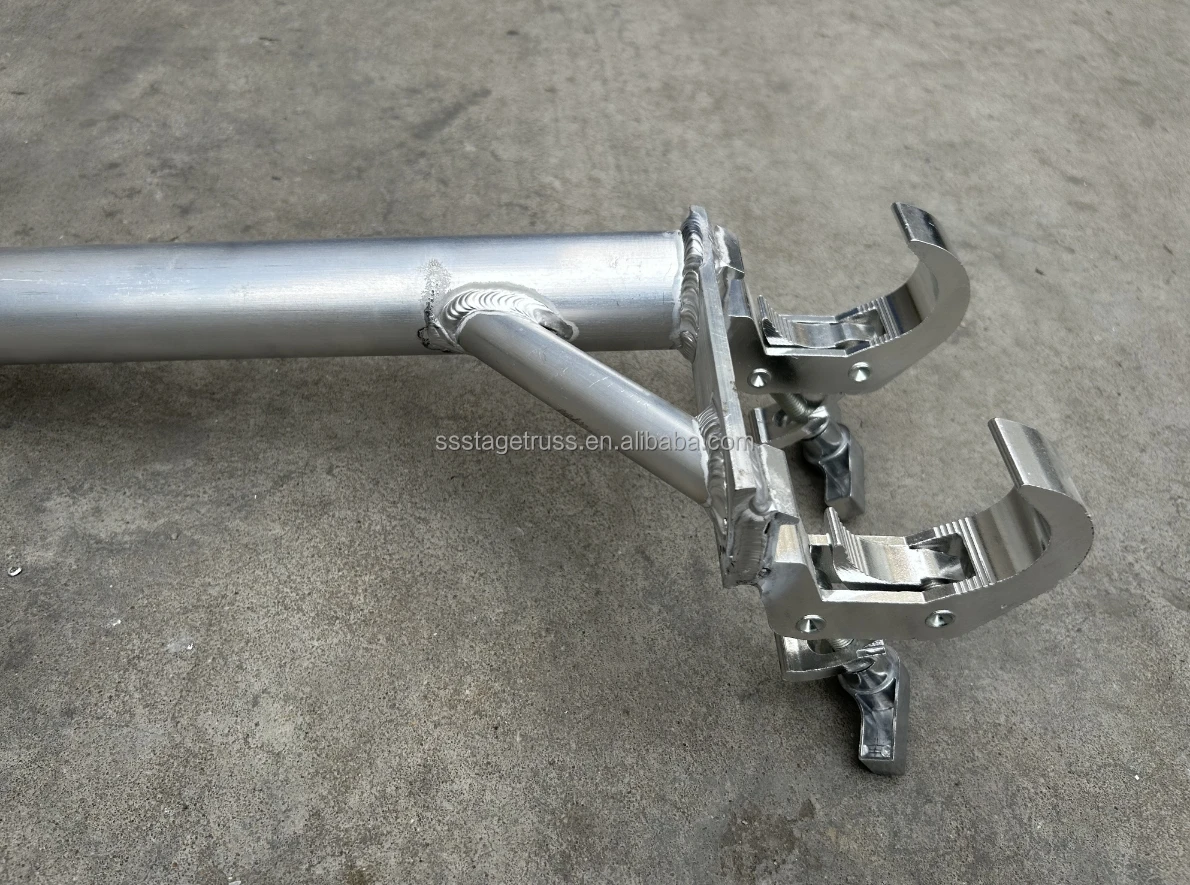 product aluminum double clamp lighting hook truss for event lighting metal material event truss display-7