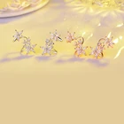 Flower Stud Earring 925 Sterling Silver Zircon Butterfly Star Flower Stud Earring For Women