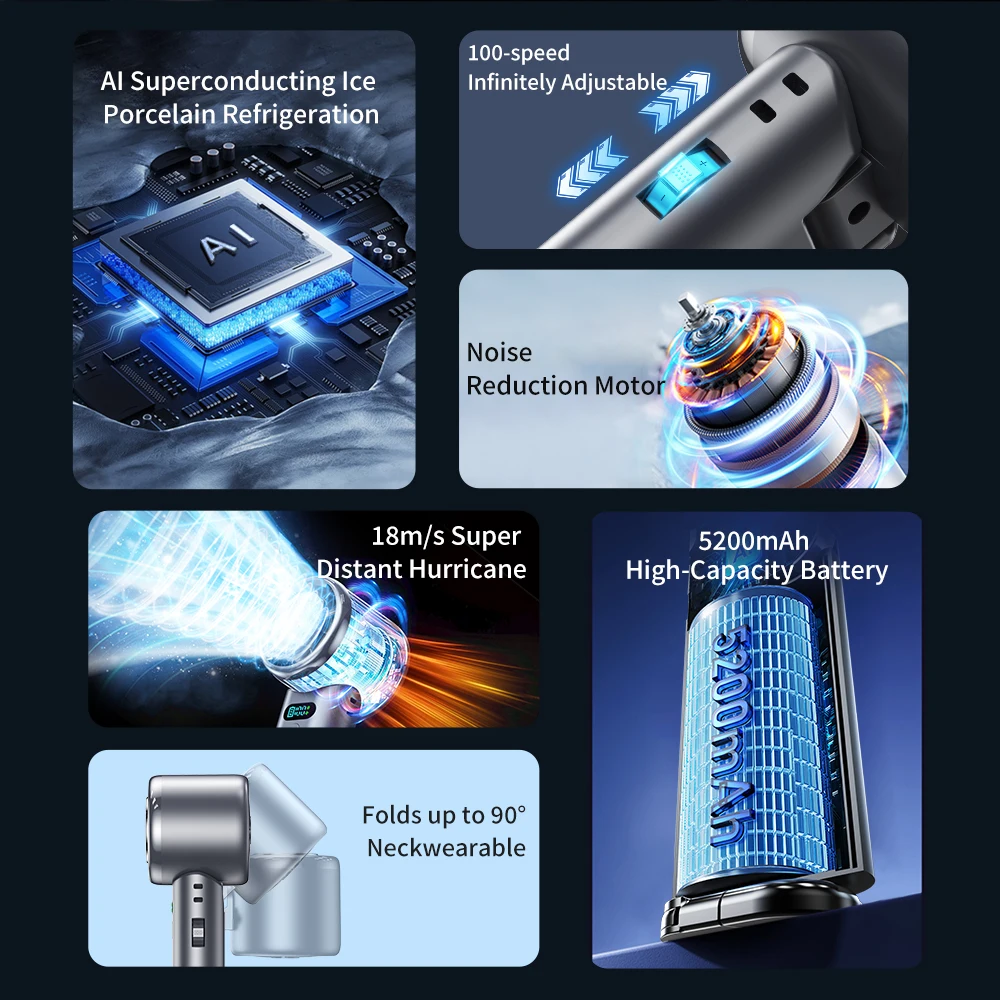 Foldable Mini Handheld Fan, Portable, LED, MOQ - detail 2