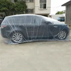 Auto Cover Transparent Universal Auto Clear Plastic Car Cover With Elastic Band Cheap Disposable Car Cover