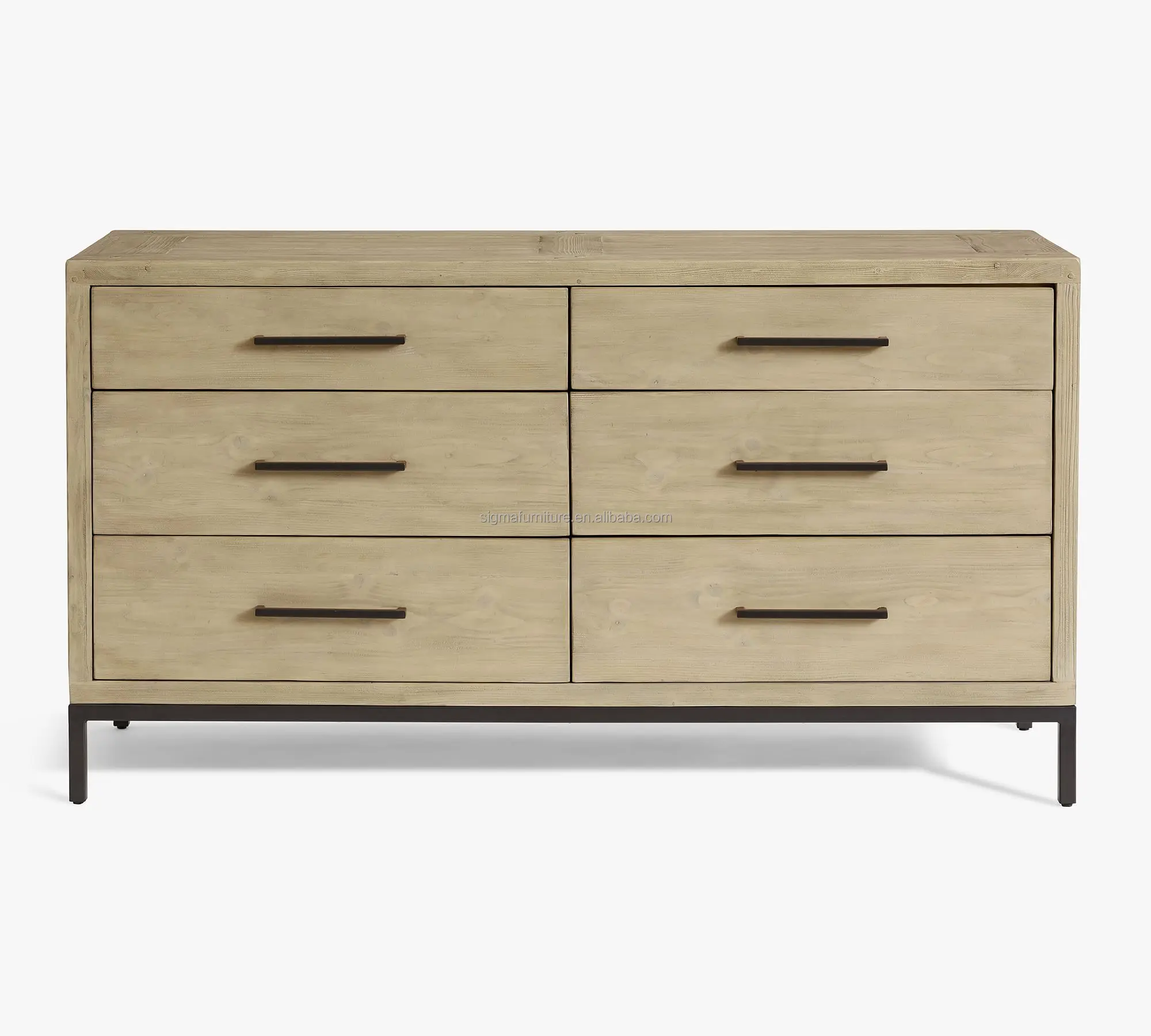 dresser set bedroom furniture oak 6-drawer wider dresser