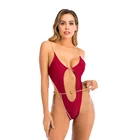 Bikini Sexy 1 Piece Swimsuit Chain Clause Bikini New 2021 Summer Beach Swimwear Women's Swimming Suit