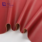 High Quality Abrasion-resistant Nonwoven 0.95mm Thickness Red Color Pu Sheep Leather For Making Handbag