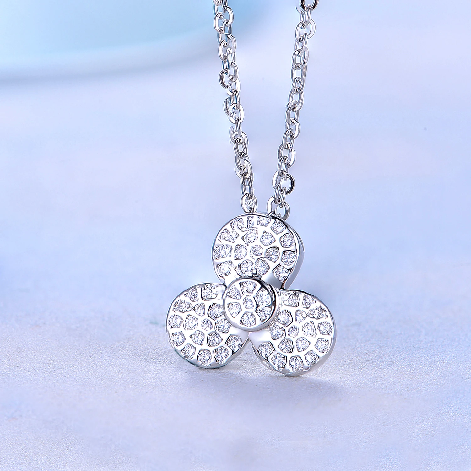 Trendy Luxury Bridal Zirconia Flower Earring Pendant Necklace 925 Sterling Silver Women Jewelry Set(图7) Trendy Luxury Bridal Zirconia Flower Earring Pendant Necklace 925 Sterling Silver Women Jewelry Set(图7)