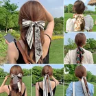Scarf Hot Selling Custom Printed Silk Like Neck Kerchief Shawl Scarf Women Hair Scrunchies