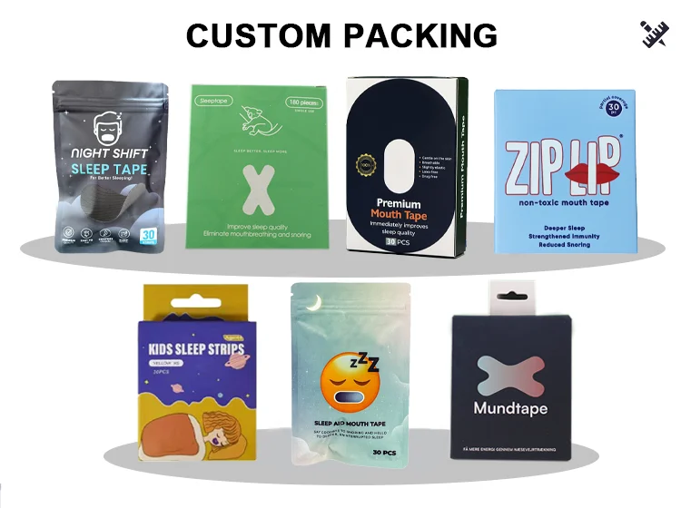 Most Selling Product in alibaba Customized logo Mouth Tape Sleep Better Sleep Aids Mouth Sleep Strips for Snoring Reduction details