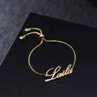 Bracelets Personalized Kids Necklaces And Bracelets Adjustable Box Chains Baby Name Bracelets