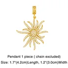 Gold Charms Fashion Eyes Sun Love Shape Gold Plated Crystal Zircon 18k Gold Necklace Choker Charms Jewelry