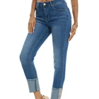 Jeans High Quality Stretch Jeans Women Wholesale Deep Blue Skinny Denim Elastic Jeans