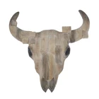 Resin Wood-like Brown Bull Head Wall Wall Decoration Cliff Decoration