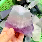 Gem Shape Natural Crystal Irregular Gem Shape Rainbow Fluorite Tumbled Stone For Healing