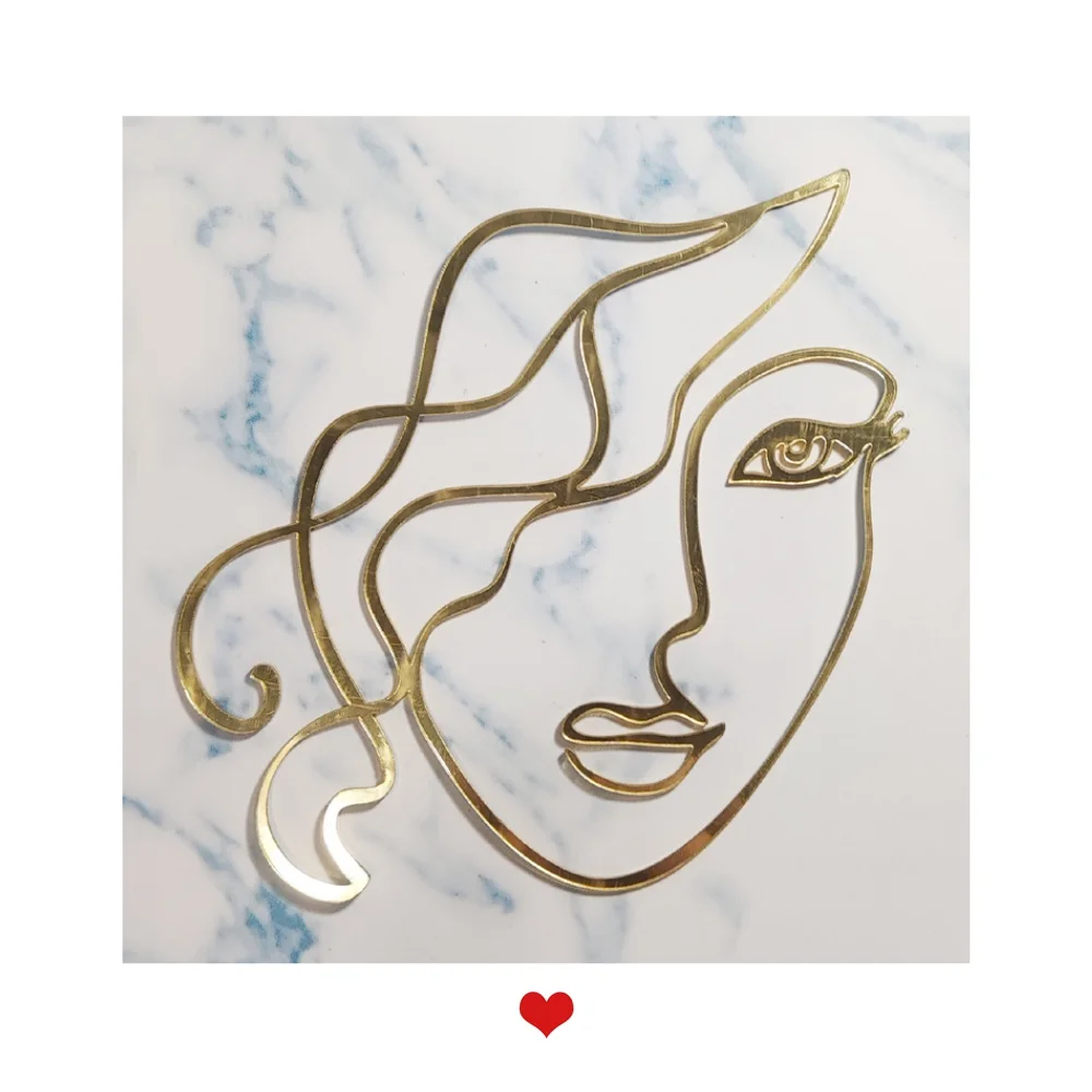 Hot sale Lady Face Line Cake Topper Art Abstract Face Cake Topper For Birthday Decoration Wedding Party Supplies