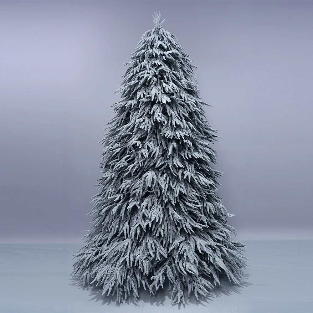 Luxury 4ft to 10 ft Christmas Full PE Artificial Tree with Snow Flocked Plastic Christmas Tree for Home and Festive Decoration factory