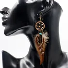 Earrings Earrings Wholesale Handmade Bohemia Ethnic Tassel Women Jewelry Feather Earrings