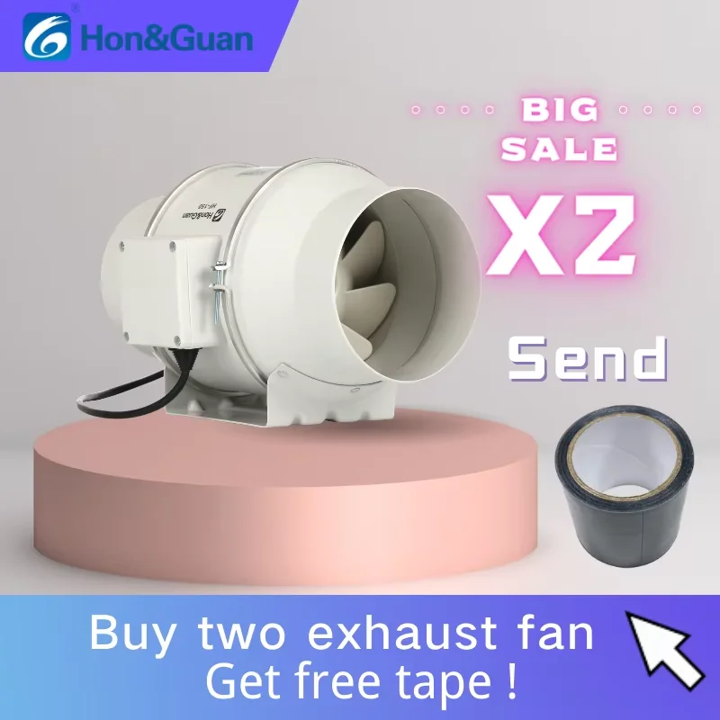 Inline Duct Fan, 5", 100-240V - detail 2