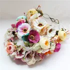 Flower Headband New Bride Wreath Hair Accessories Handmade Artificial Flower Headband Holiday Flower Wreath Headband