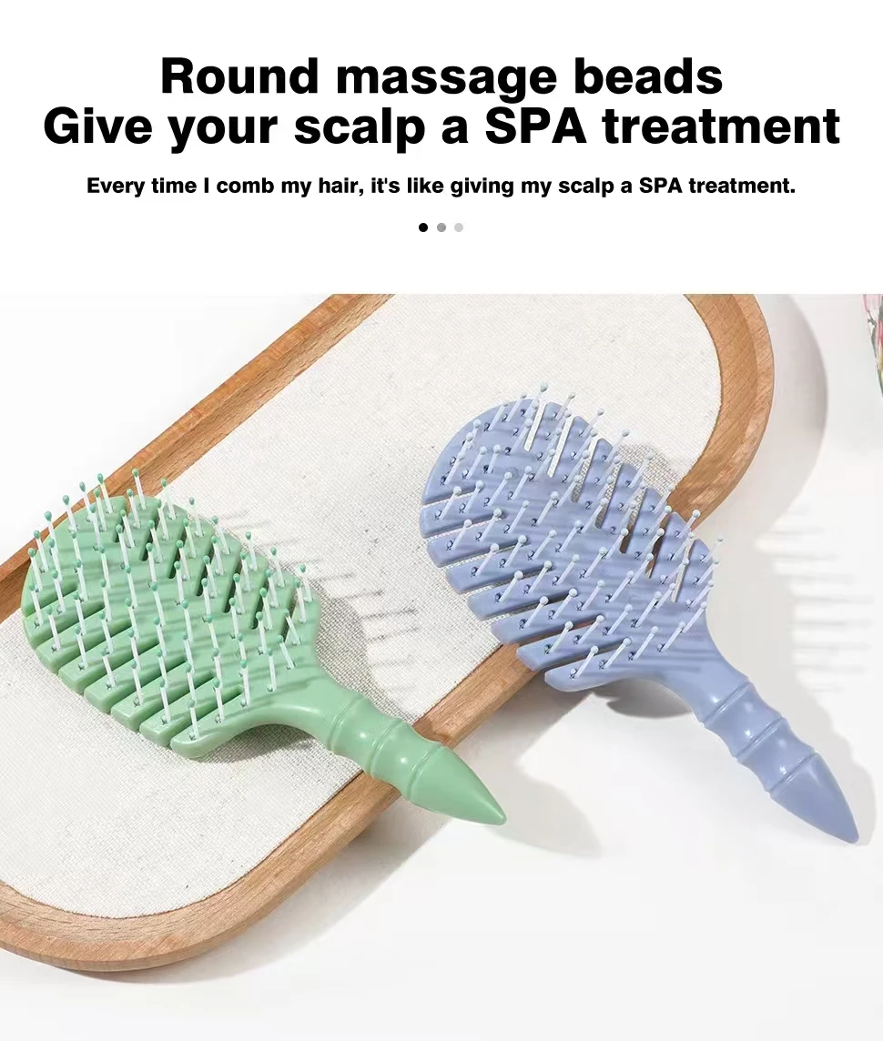 Portable Lightweight Hairbrush for Frizz Control and Hair Straightening Bone Shape Comb Compact Hygienic manufacture