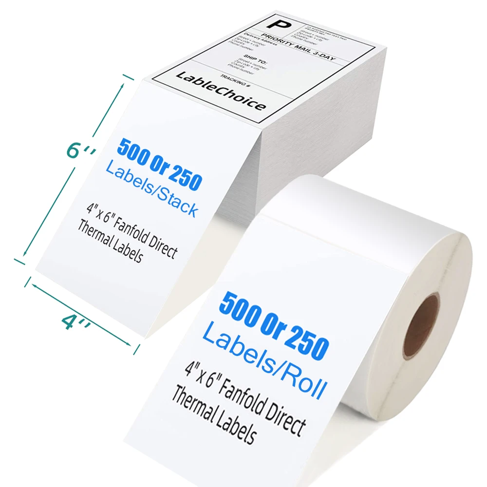 Thermal Direct White Labels for Zebra and More 102x152mm 4x6 inch