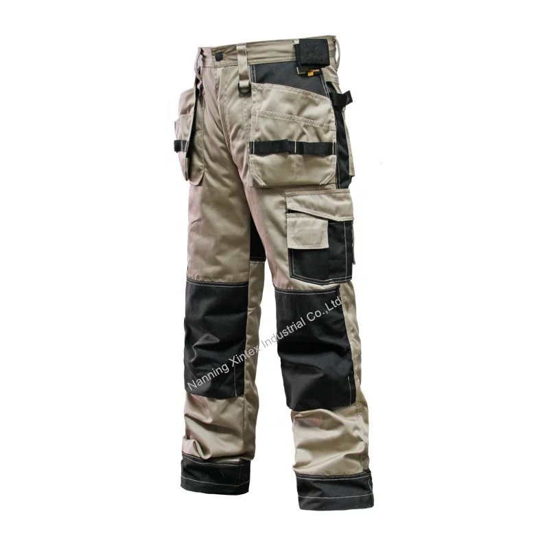 Men's Work Trouser Knee Pad Pockets CORDURA Multi Knee Pockets Cargo Heavy Duty 