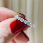 Engagement Ring Factory Sale Good Quality 18K Real Gold Eternity Natural Diamond Engagement Ring