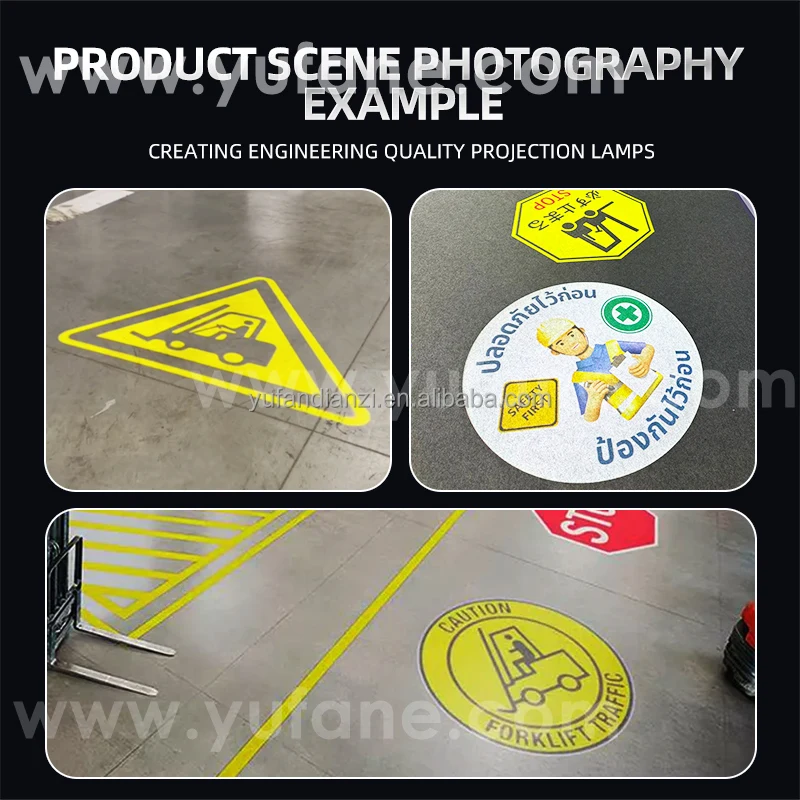 High Power Industrial Sensor Projection Light Overhead Crane Crane Safety Warning Workshop Forklift
