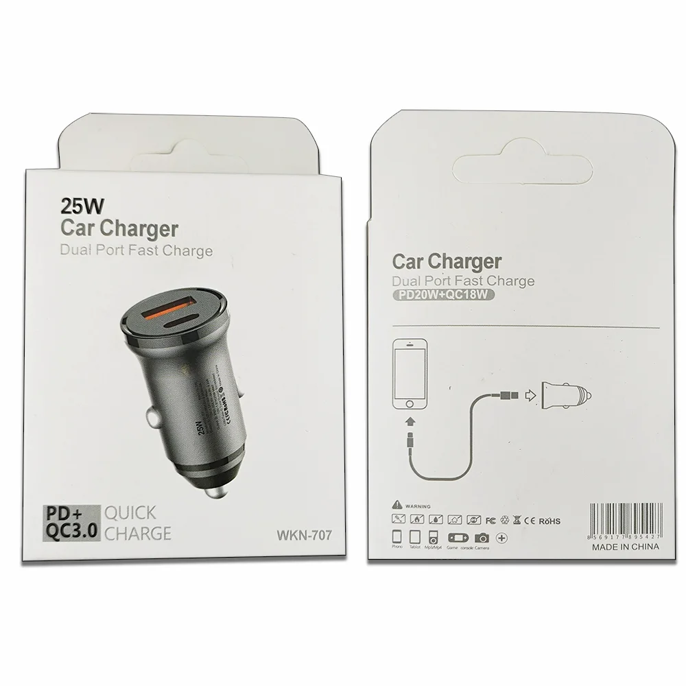 25w Usb C Car Charger Quick Charge 3.0 Pd Type C Charger 20w Fast