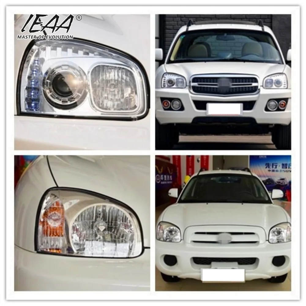 product ieaa auto car headlight cover headlight glass for hyundai santa fe head light lens cover 2004 2010 lampshade cover lens844-7