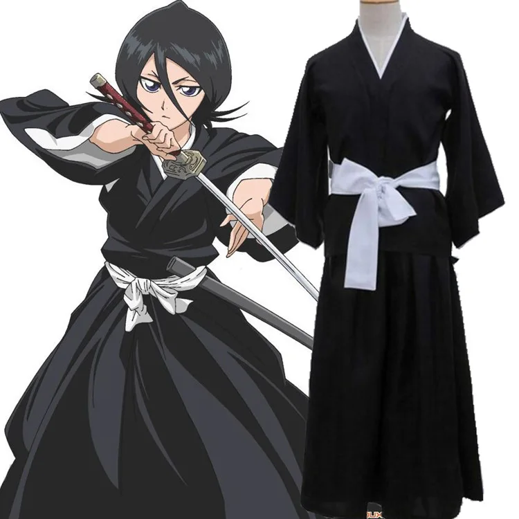 Details about   New Anime Manga Bleach Ichigo Kurosaki Shinigami Death Kimono Cosplay Costume 