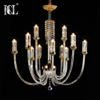 2019 hot sell guzhen luxury glass arm crystal chandelier for villa