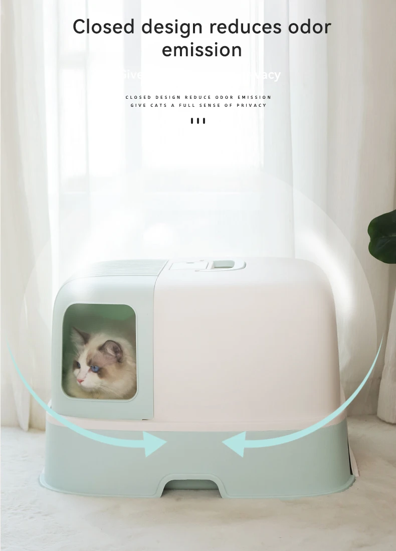 New Factory Wholesale Large Cat Litter Box Hallway Type Cat Sands Basin Cat Litter Tray Pet Supplies factory