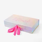 Gift Hologram Gift Box Fancy Design Hologram Paper Laser Printing Custom Gift Packaging Clothing Magnetic Box