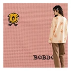 High Quality Multicolour Pink Embroidered Knit Polyester Waffle Fabric Cotton Like For Sleep Wear