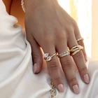 Jewelry Plated Silver Silver Party Fine Jewelry 18k Gold Plated 925 Silver Teardrop CZ Wrap Rings