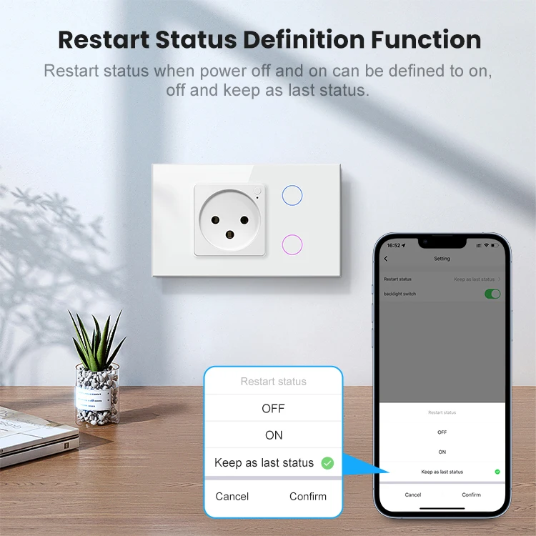 Israel Standard 1/2 Gang Wifi/ZiGbee Home Wall Socket And Switch Smart Tuya Electric Sockets Switches