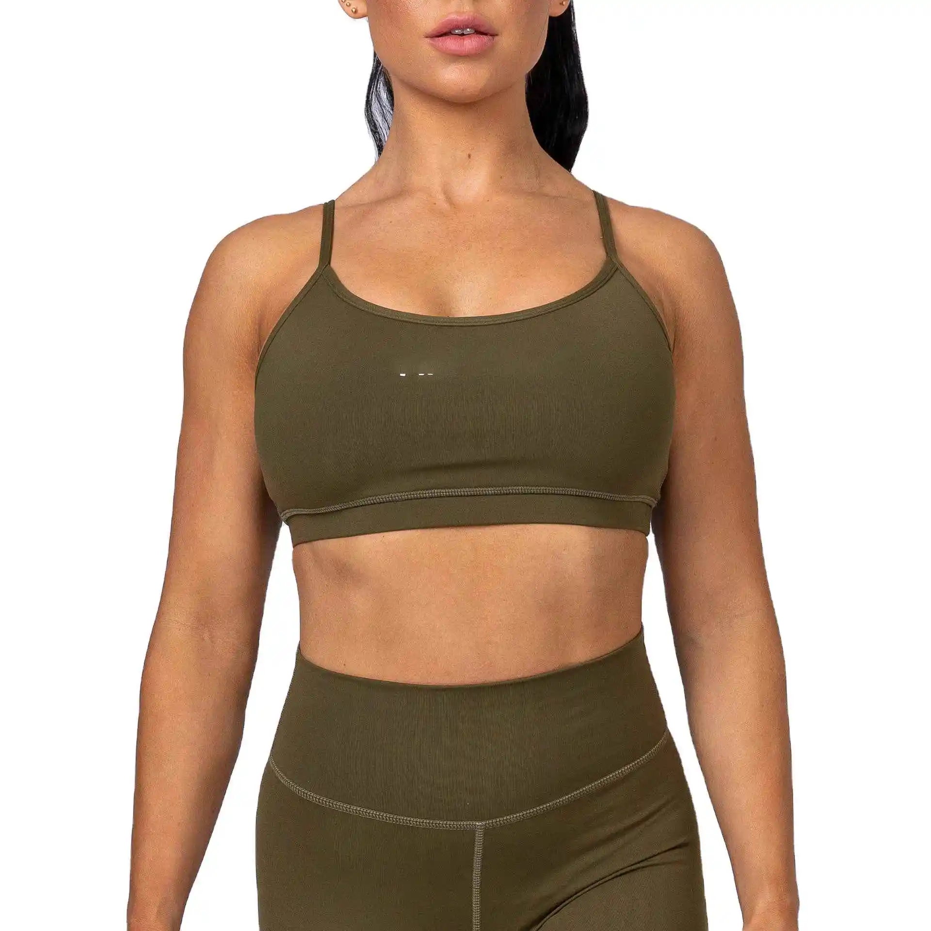 ECBC OEM custom hot selling high impact adjustable soft breathable sports bra for woman