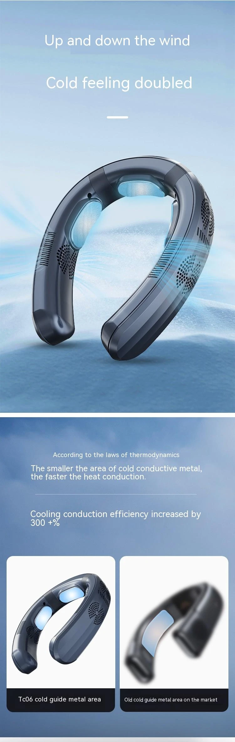 Wearable Air Conditioner, Portable, 3.7V, Battery - detail 4
