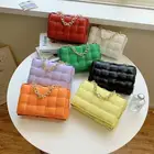 Purse Handbag Elegance Crossbody Bag Woven Purse Pu Leather Chain Satchel Bag Chain Handbag