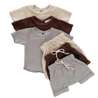 Set Sets 2021 Hot Sale High Quality Baby Set Causal Boutique Clothing Summer 1-6 Years Kid 100% Cotton French Terry Sets