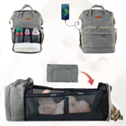 Mother Large Space Waterproof Foldable Baby Diapers Bag Backpack Bed Mother Baby Bags Mummy Travel Baby Bed