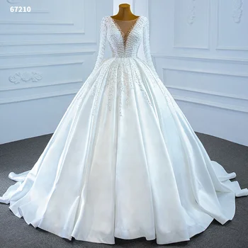 Jancember ARSM67210 Off Shoulder Luxury Bridal Gowns Beading Sequin Wedding Dress