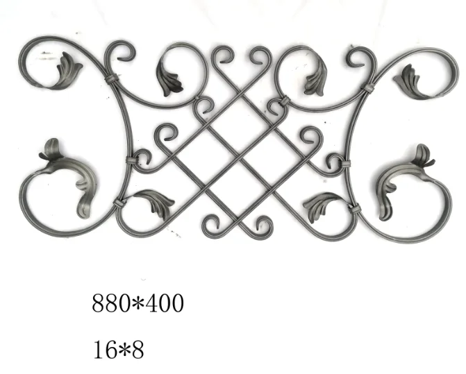 Wrought Iron Window Railing Decorative Component Panels Forged Groupware Element Or fence decoration Ornament