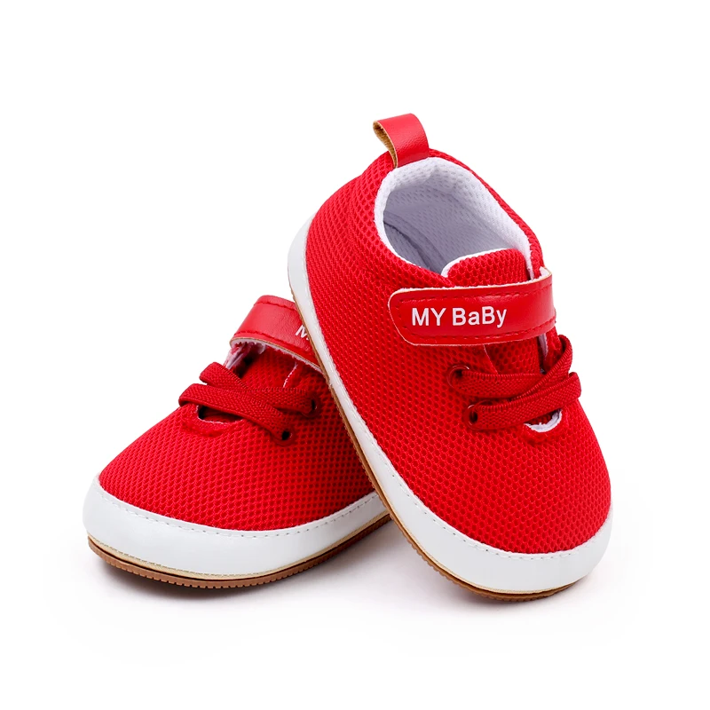 New Arrival Spring& Autumn air Sport Soft TPR Outsole Mesh Material Baby Shoes for Girls and Boys manufacture